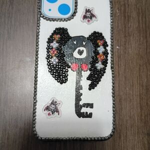 Decorative White Rhinestone iPhone 13/14 Phone Case